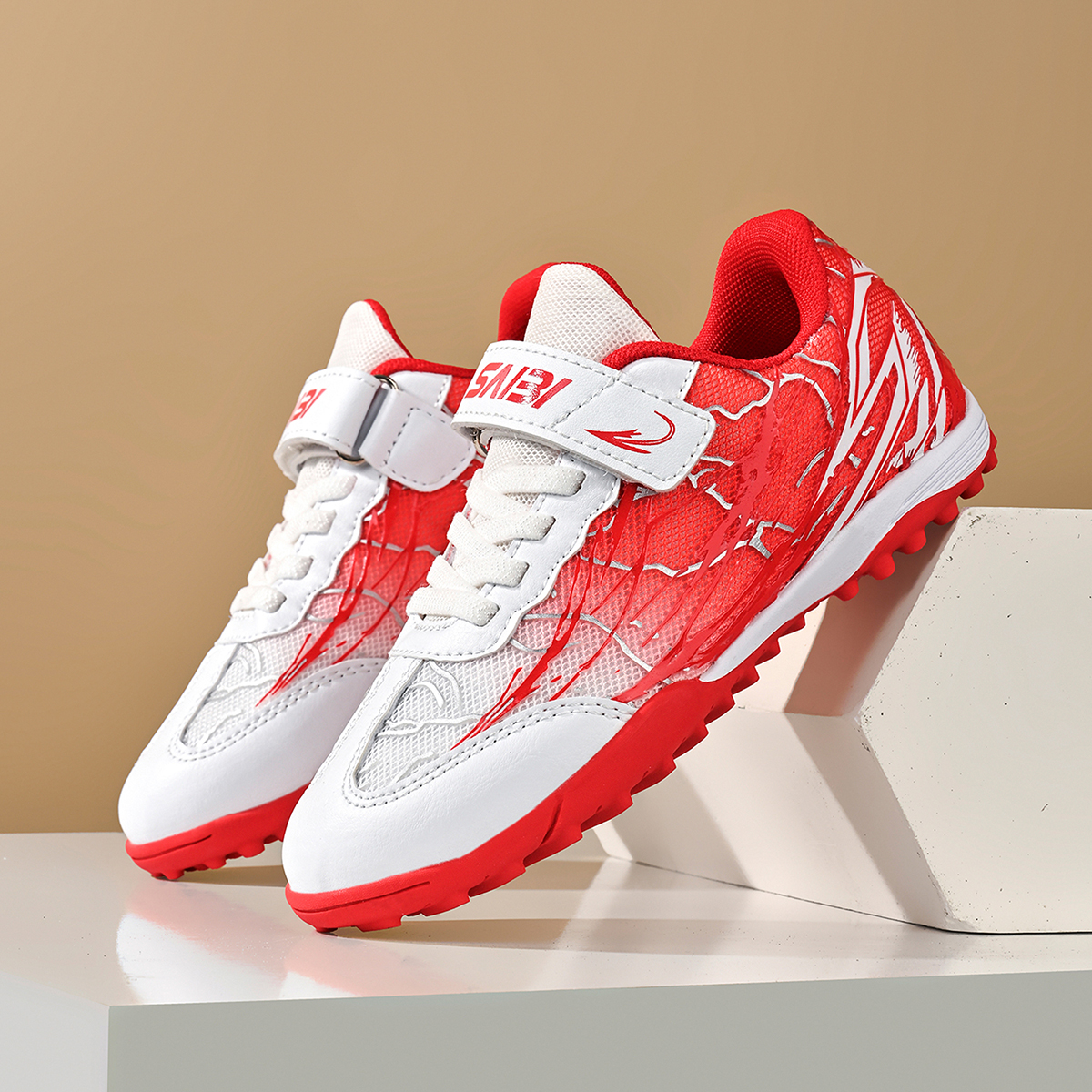 2033S-Kids' Mesh Upper Soccer Shoes Sizes 28-39 — 7