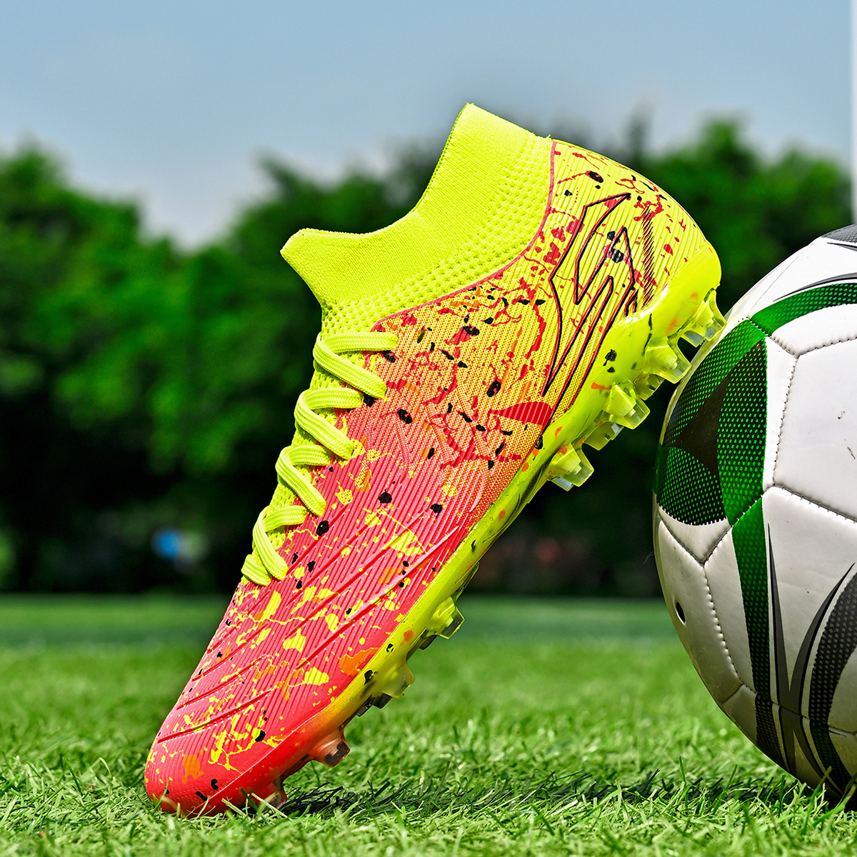 3300M-Stock High Top Multi Ground Football Shoes,Sizes 35-45 — 8
