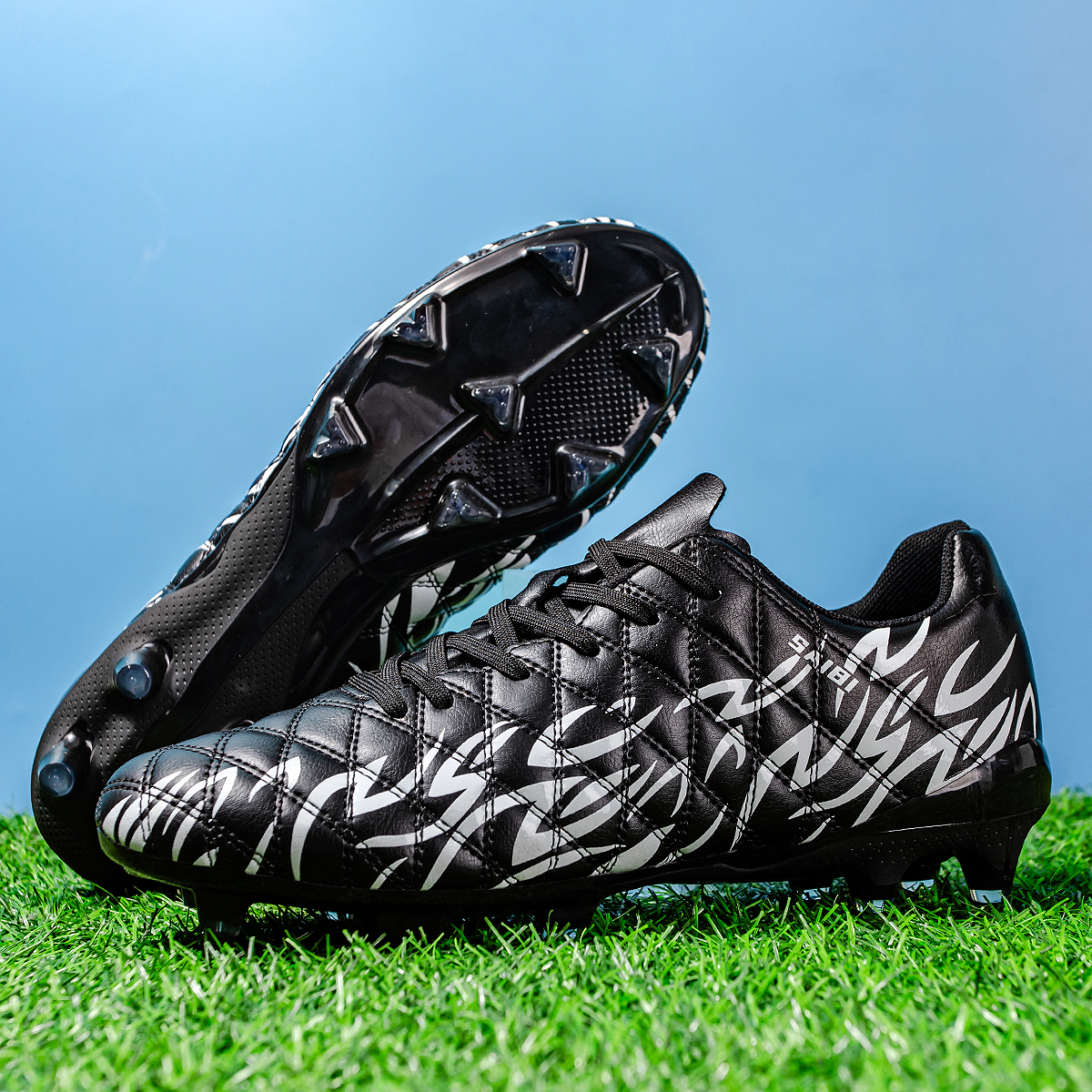 KJ01C-Stock Lace-up FG Football Shoes,EU 35-45 — 3