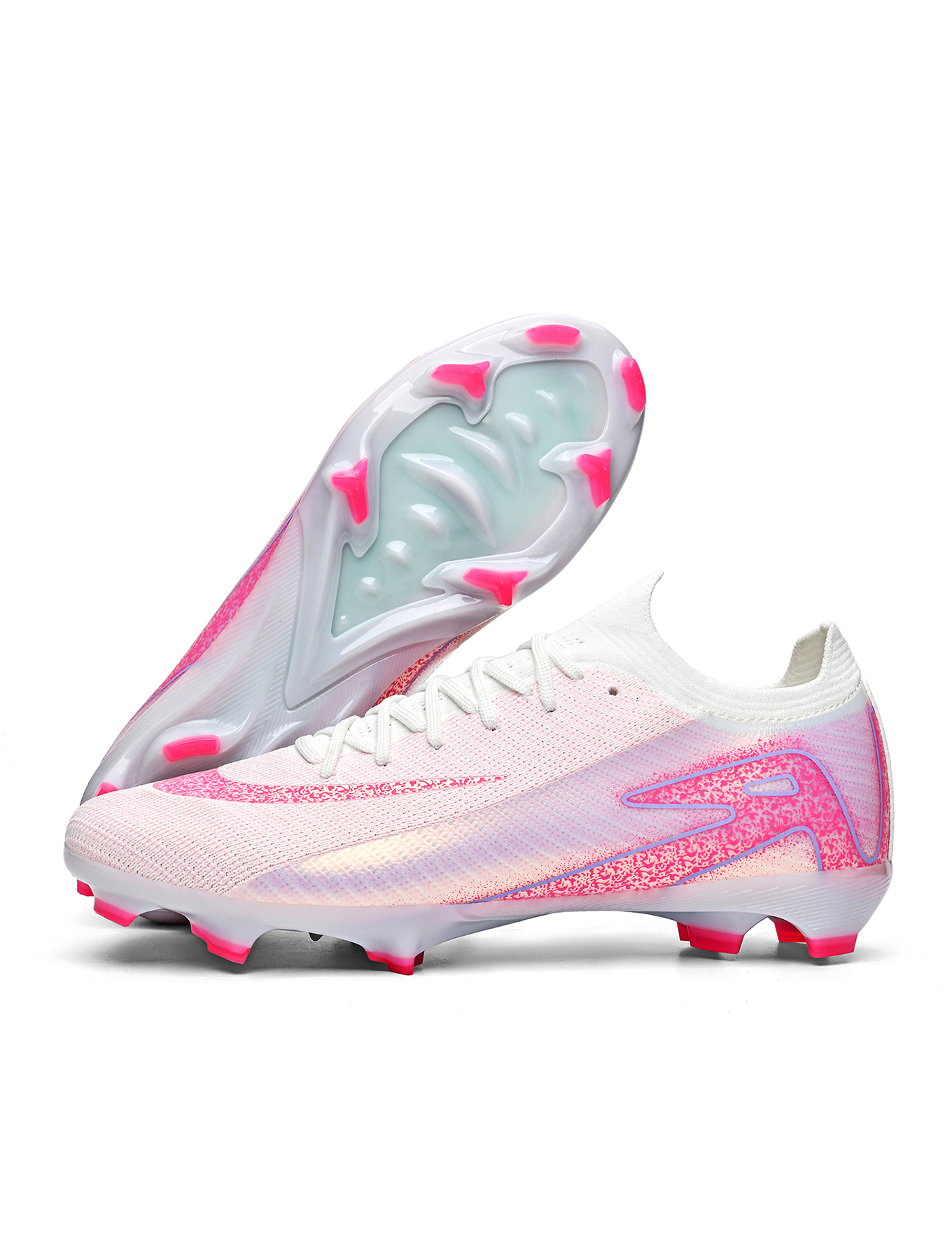 T12C-Stock Lace-up Firm Ground Football Shoes,EU Sizes 35-45 — 1