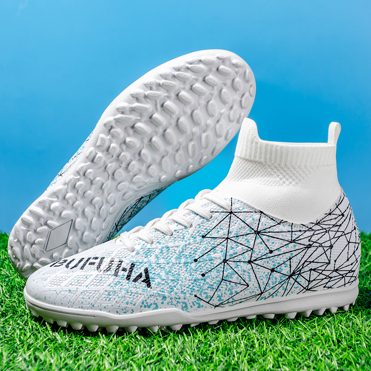 190S-High-Cut Turf Soccer Cleats Sizes 35-45 — 3