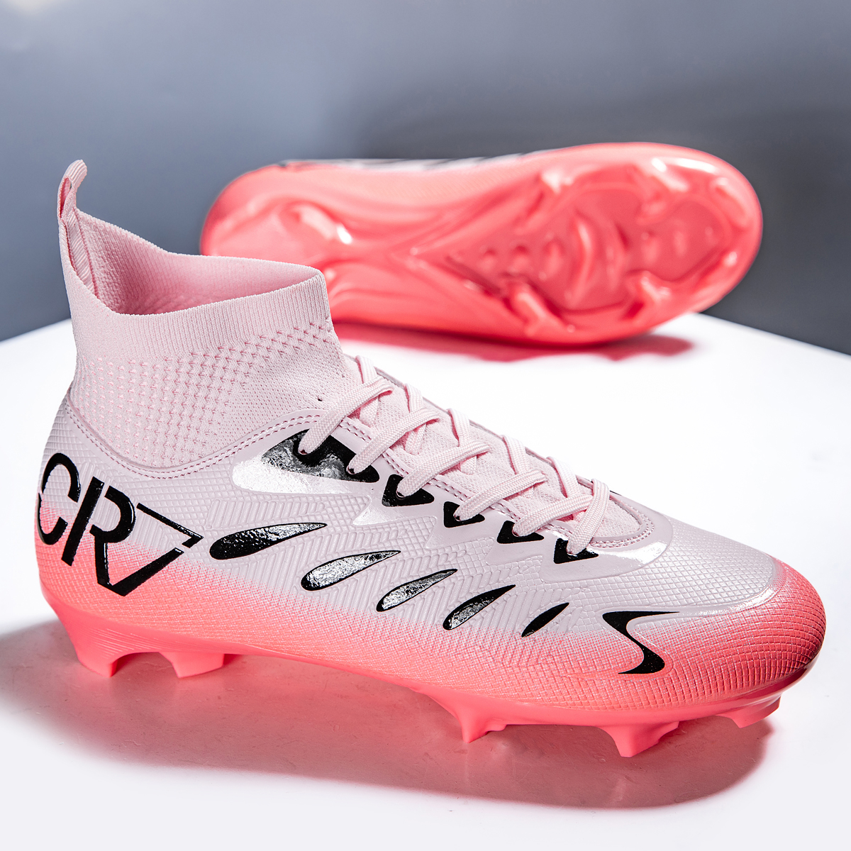 7001C-Stock High Top FG Football Shoes,EU Sizes 38-45 — 5