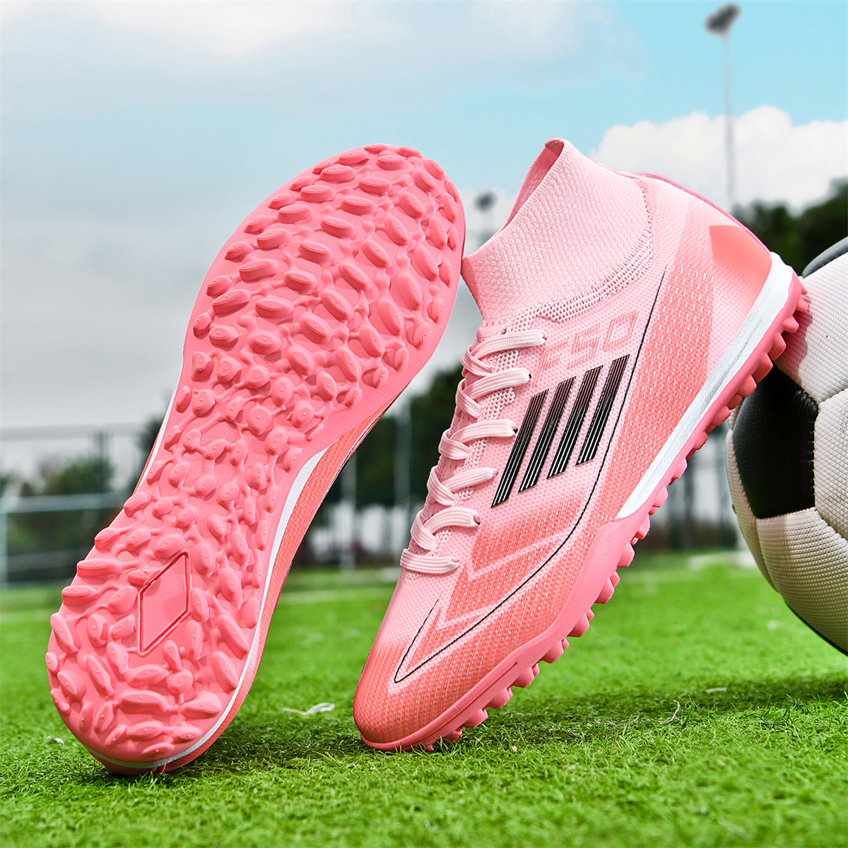 F004S-Stock High Top TF Football Shoes,EU Sizes 35-45 — 12