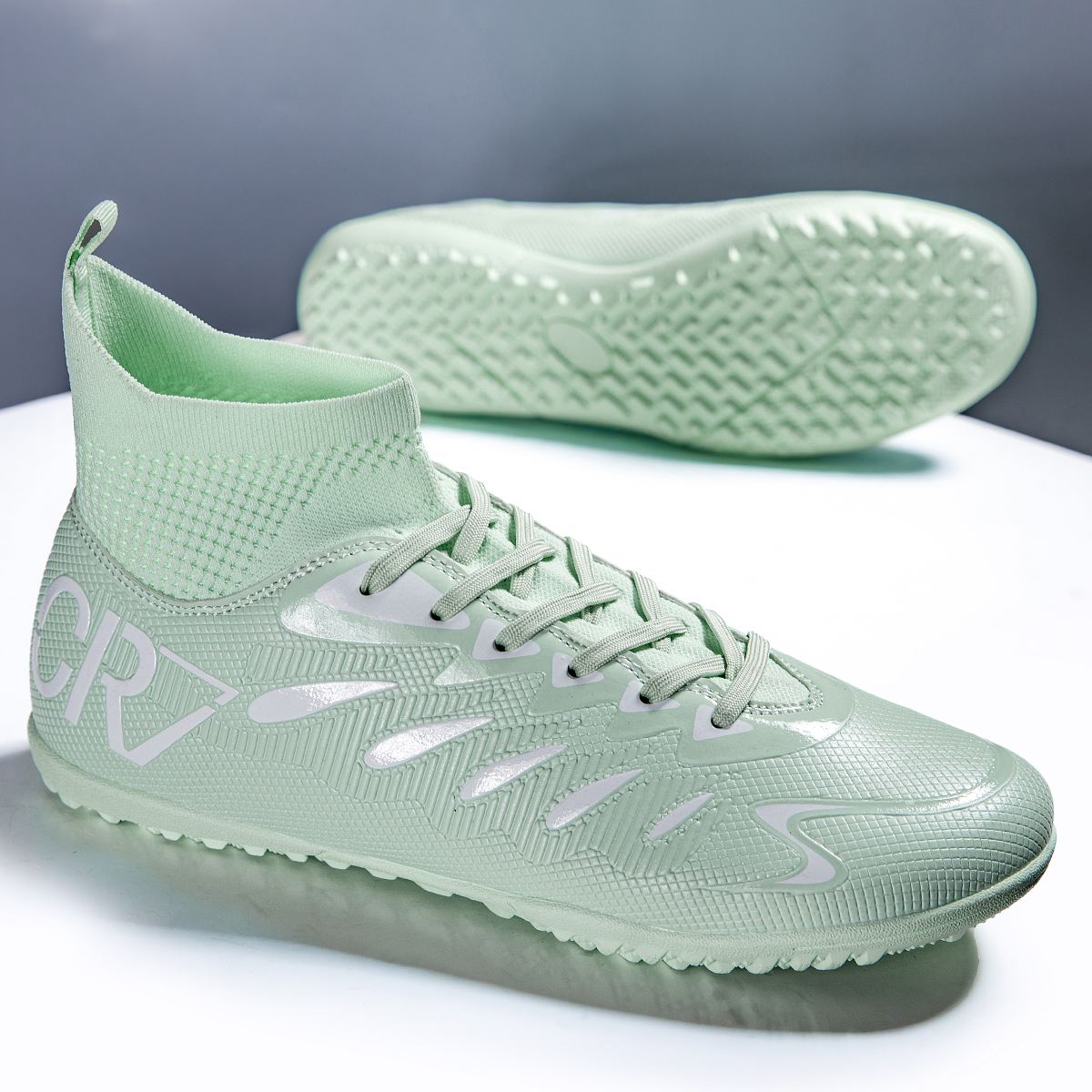 7001S-Stock High Top TF Football Shoes,EU Sizes 38-45 — 1