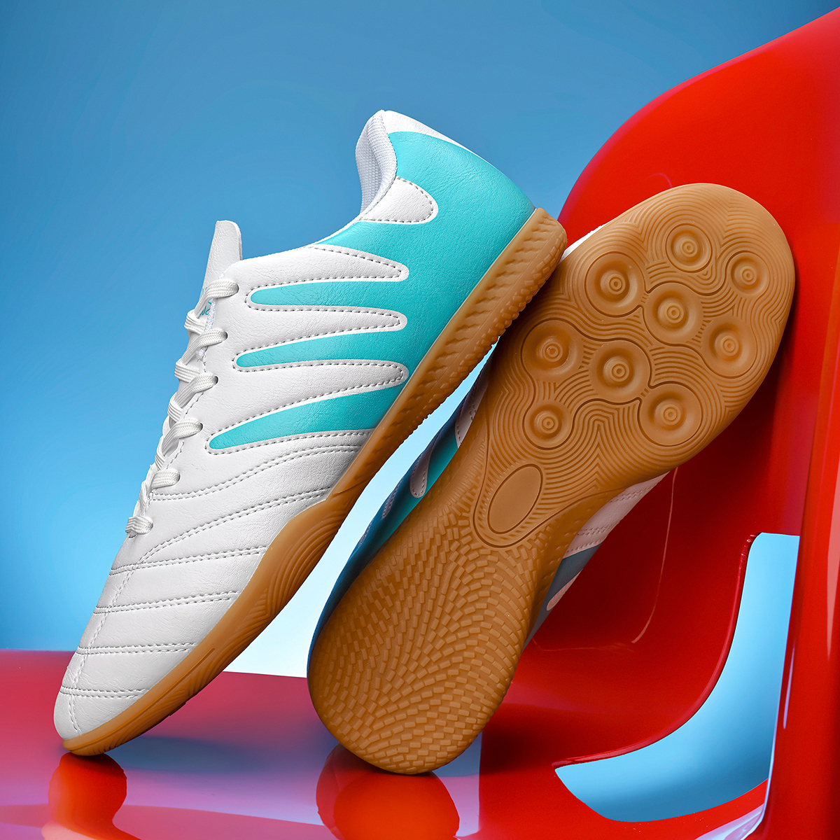 3599P-PU Upper Flat-Sole Soccer Shoes Sizes 35-45 — 6