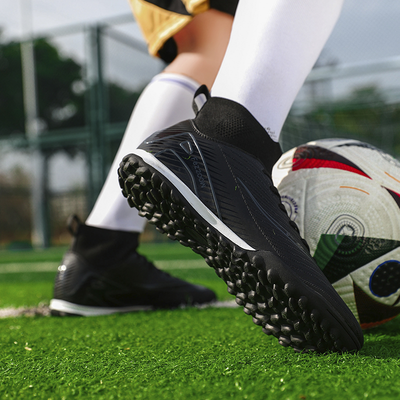 1688S-Lace-Up TF Turf Soccer Shoes with PU Upper and Short Studs, Sizes 35-45 — 2
