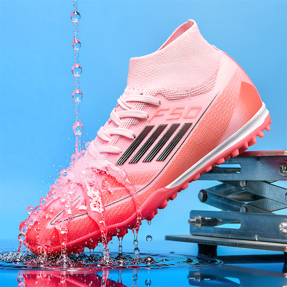 F004S-Stock High Top TF Football Shoes,EU Sizes 35-45 — 2