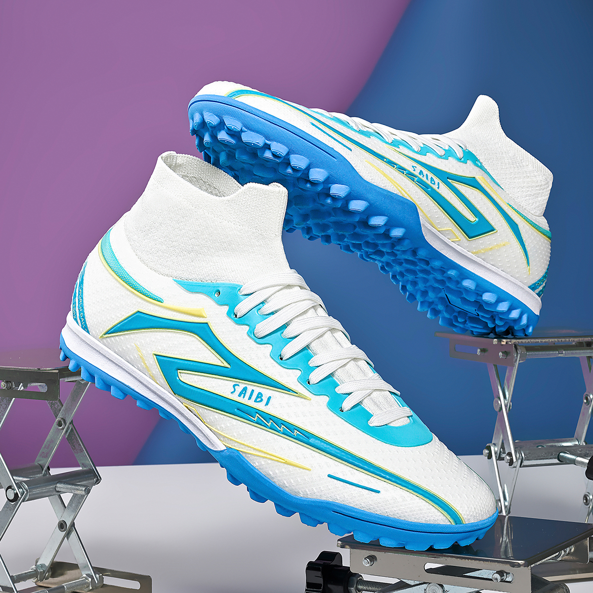 3366S-TPU High-Cut Lace-Up Turf Soccer Cleats Sizes 35-45 — 3