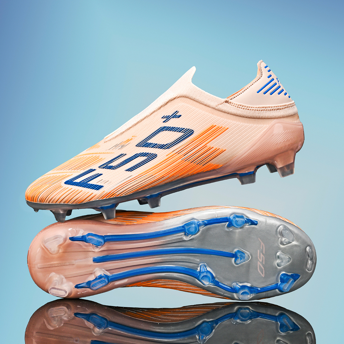 1805C-TPU Seamless Upper Long Stud Soccer Shoes Football Cleats Sizes 32-45 — 3