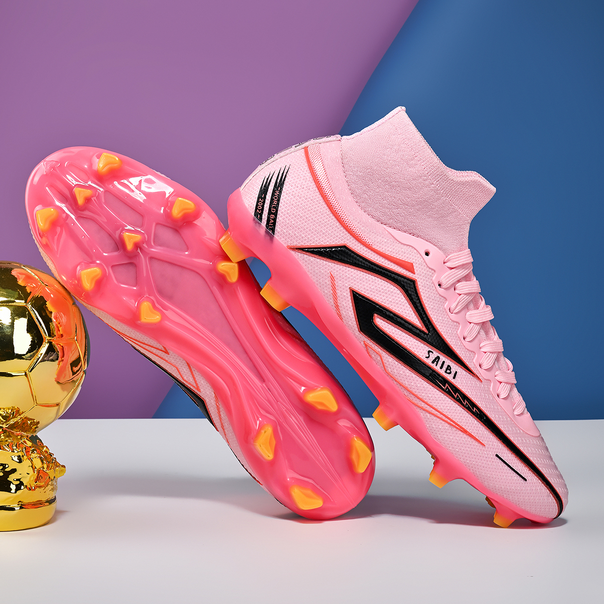 3366C-TPU High-Cut Lace-Up Long Stud Soccer Cleats Sizes 35-45 — 15