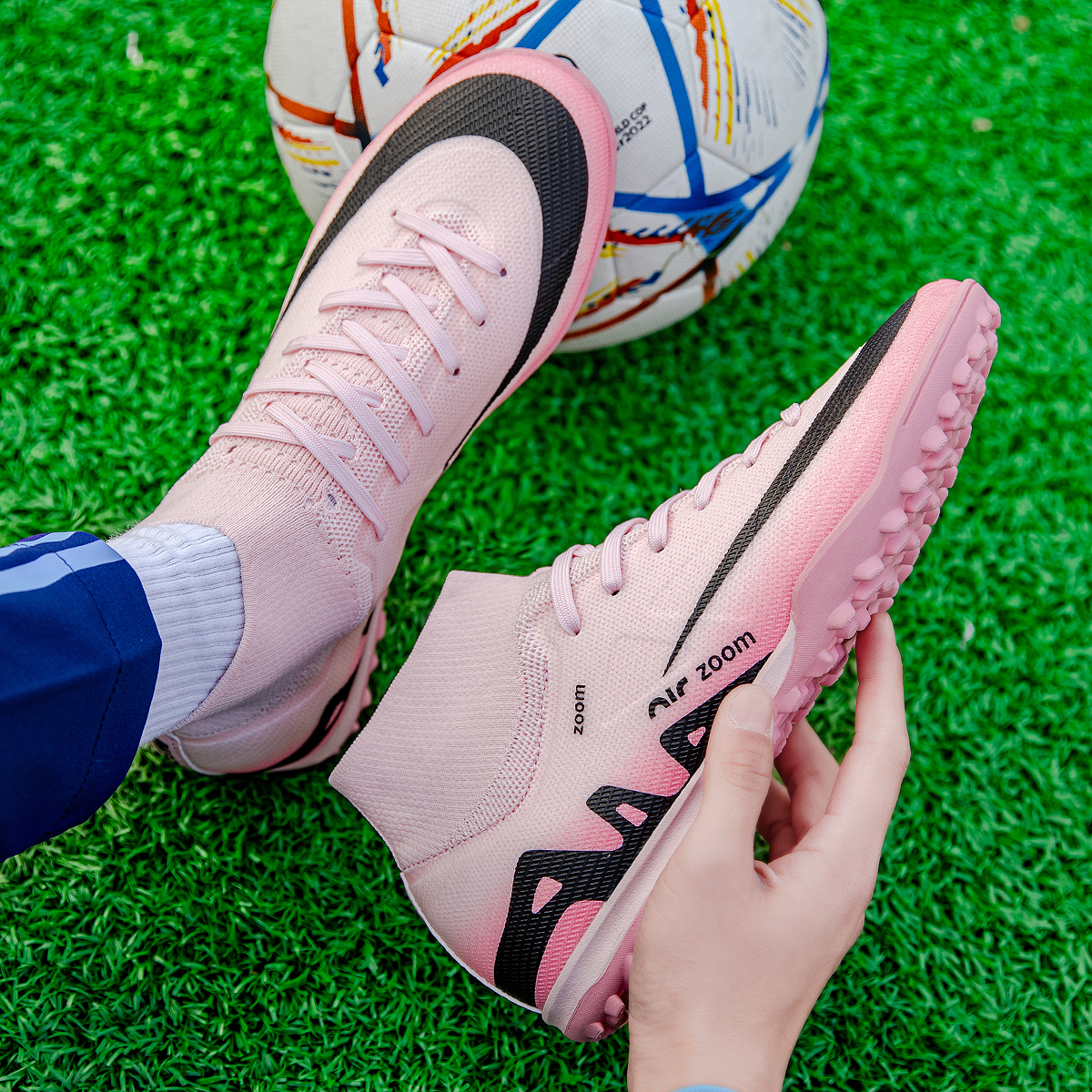 2440S-High-Cut Turf Soccer Cleats Sizes 35-45 — 4