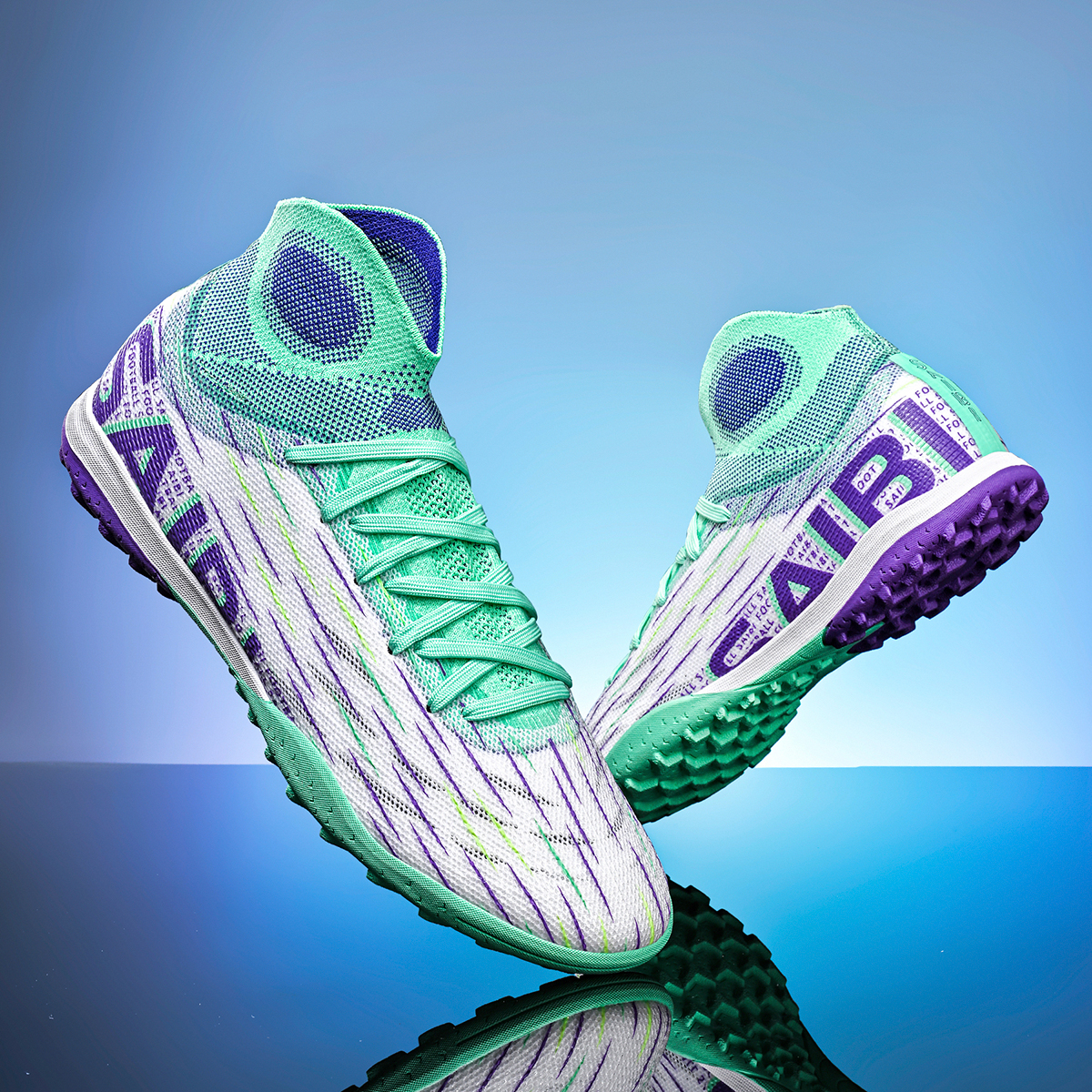 3820S-Stock High Heel TF Football Shoes,EU Sizes 35-45 — 5