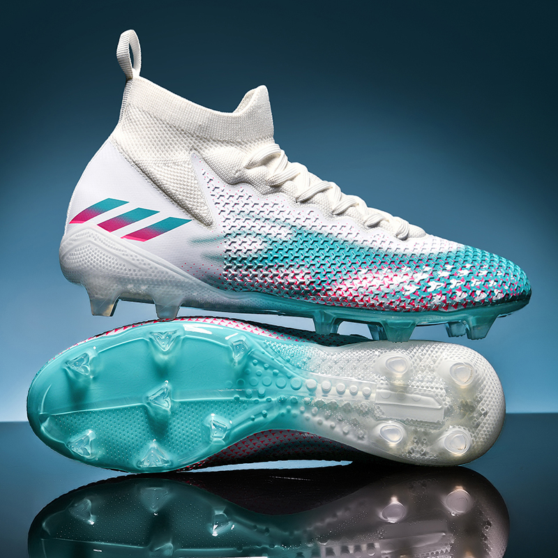 98KC-Stock High Top FG Football Shoes,EU Sizes 35-45 — 6