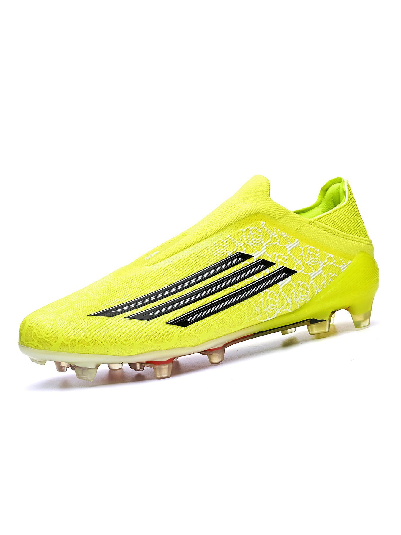 8553C-Stock Slip-on Long Stud Football Boots, Size 33-45 — 2