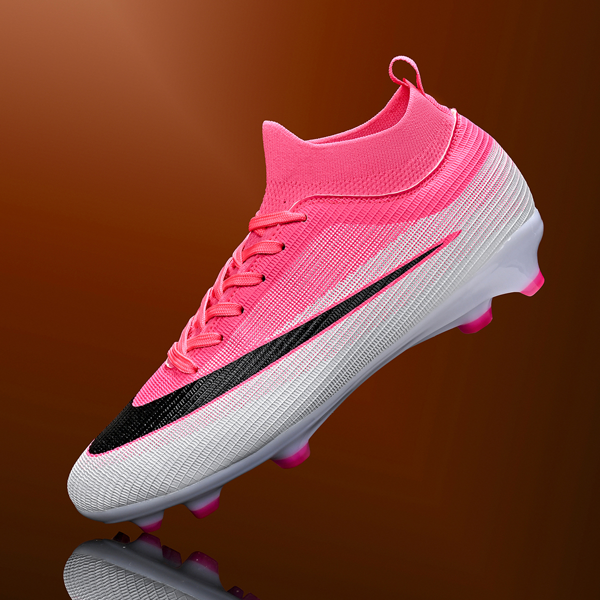 3802C-Stock High Top Lace-up FG Football Shoes,EU Sizes 35-45 — 10