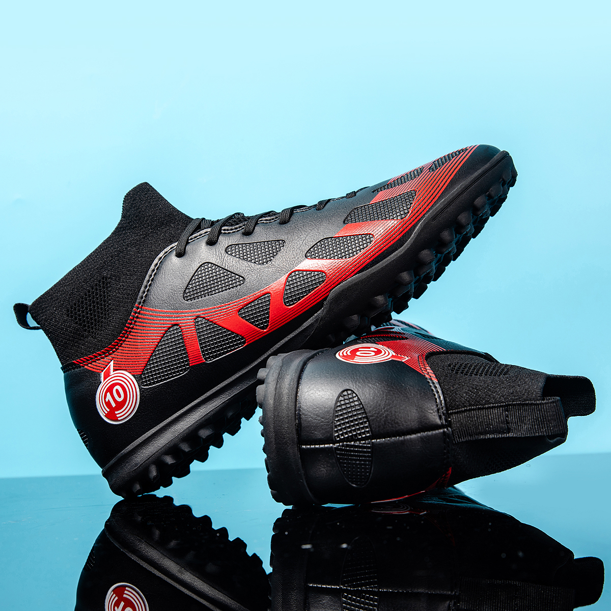 2509S-PU Leather Lace-Up Turf Soccer Cleats Sizes 35-46 — 9