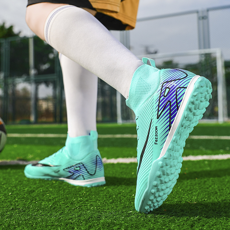 1688S-Lace-Up TF Turf Soccer Shoes with PU Upper and Short Studs, Sizes 35-45 — 4