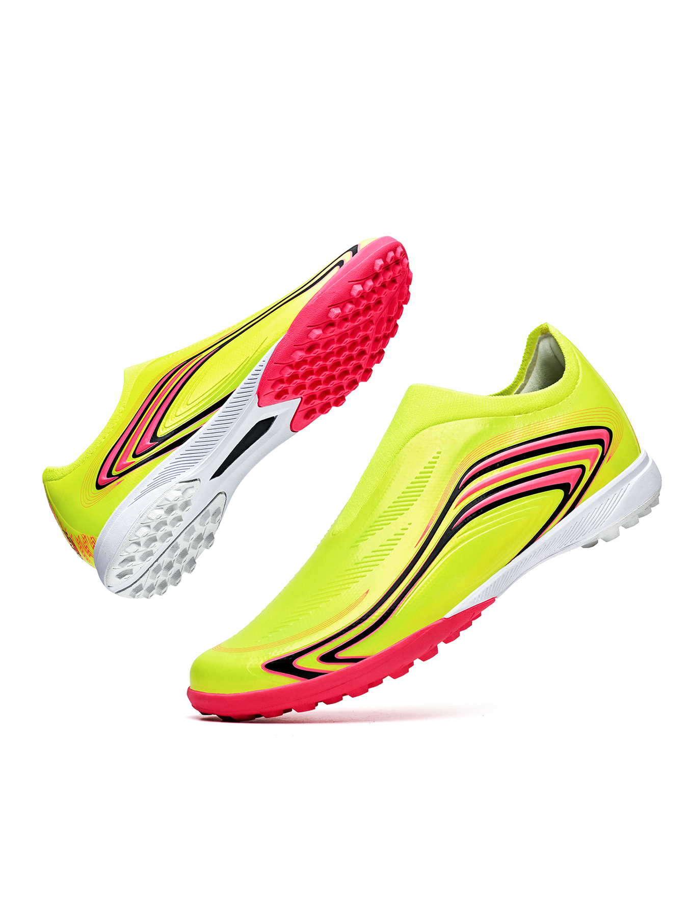 8848S-Stock Slip-on Turf Football Boots, Size 32-45 — 2