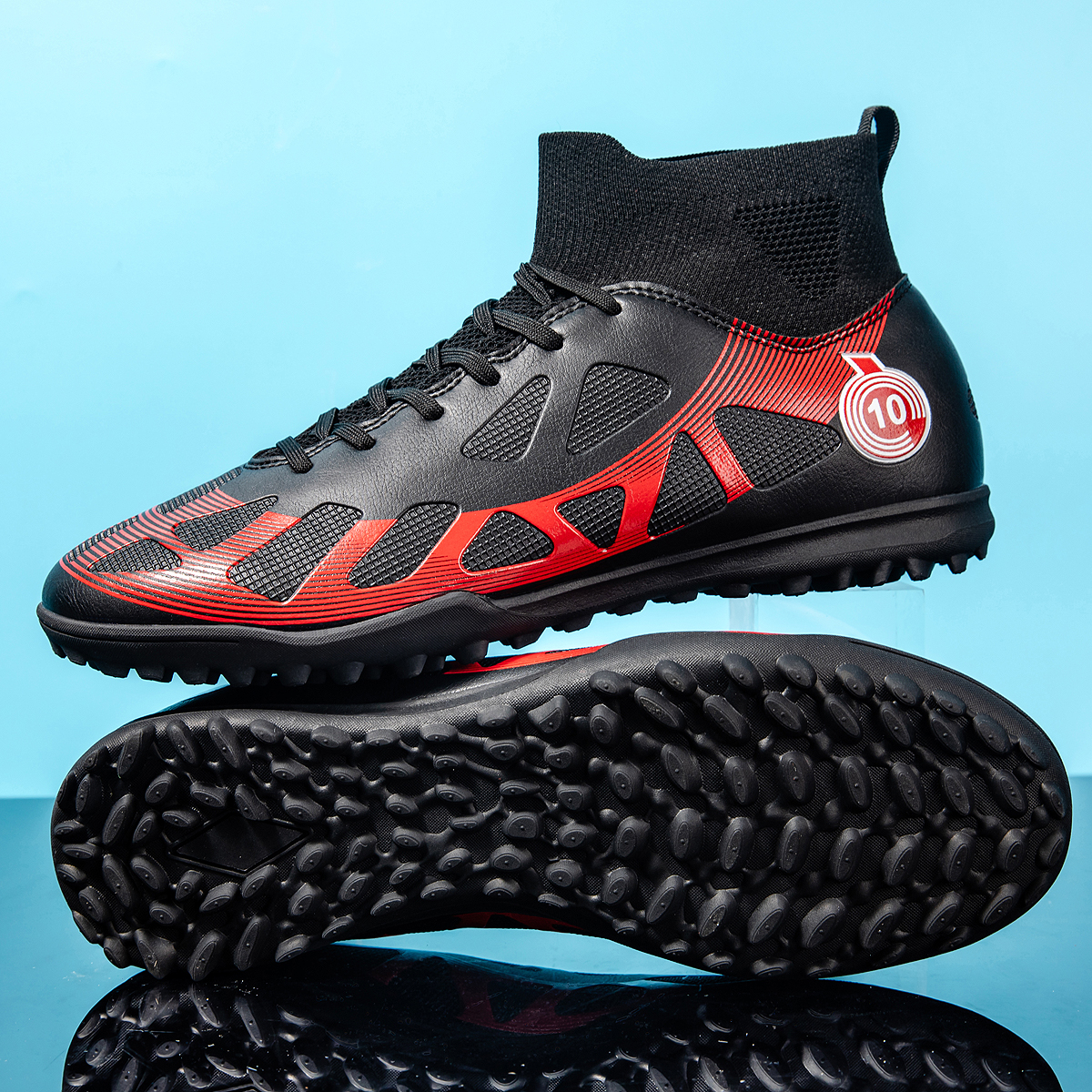 2509S-PU Leather Lace-Up Turf Soccer Cleats Sizes 35-46 — 10