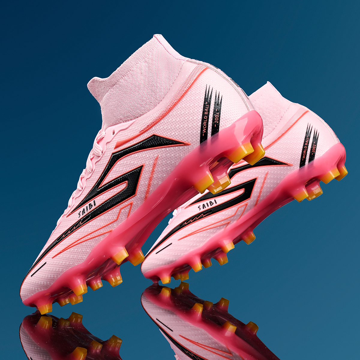 3366C-TPU High-Cut Lace-Up Long Stud Soccer Cleats Sizes 35-45 — 2