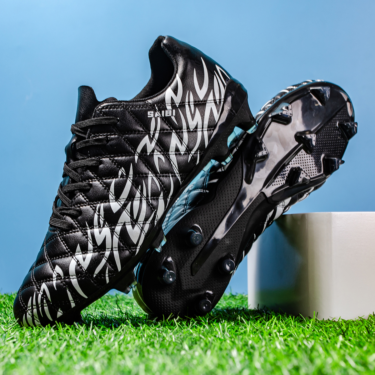 KJ01C-Stock Lace-up FG Football Shoes,EU 35-45 — 5