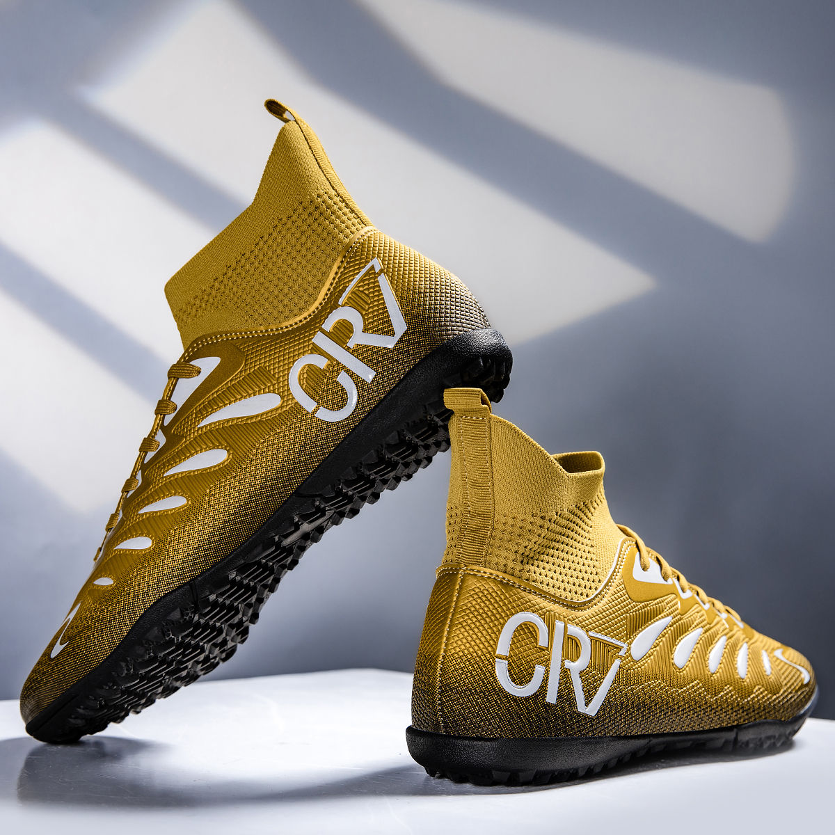 7001S-Stock High Top TF Football Shoes,EU Sizes 38-45 — 10