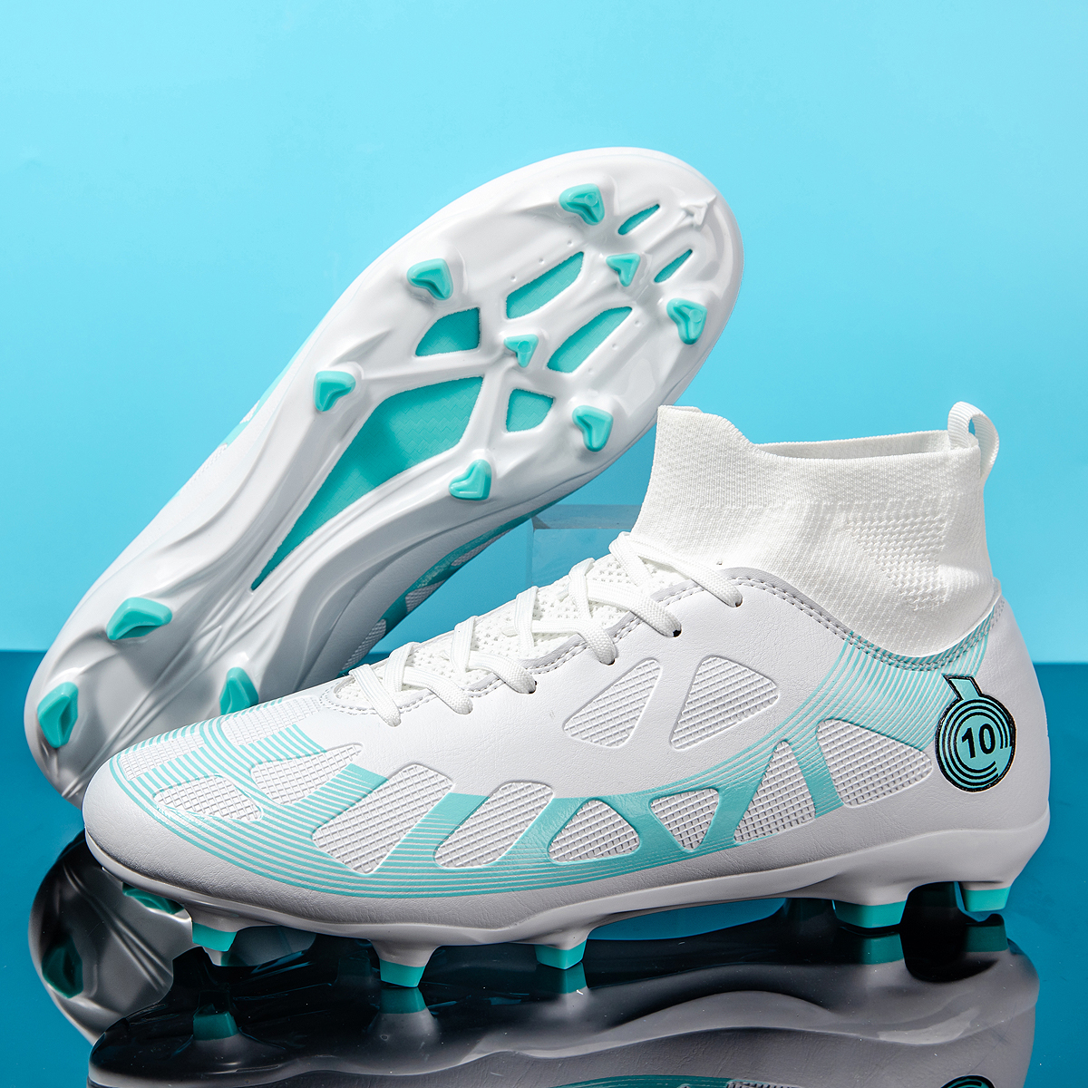 2509C-High-Cut Long Stud Soccer Cleats Sizes 35-46 — 7