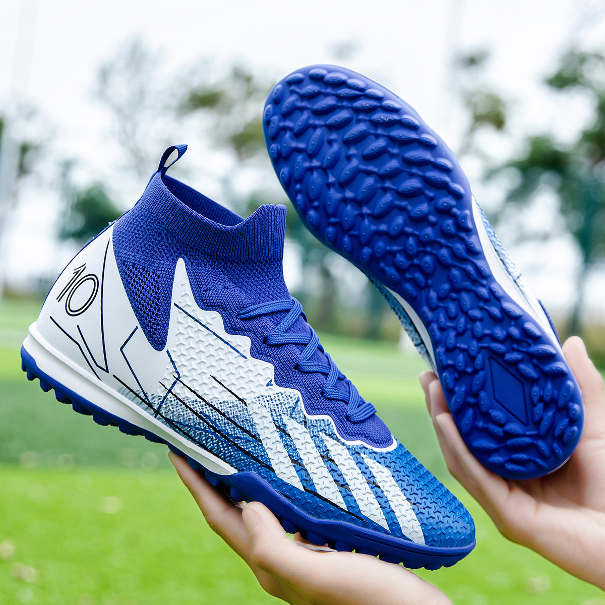 95KS-Stock High Top TF Football Shoes,EU Sizes 35-45 — 1