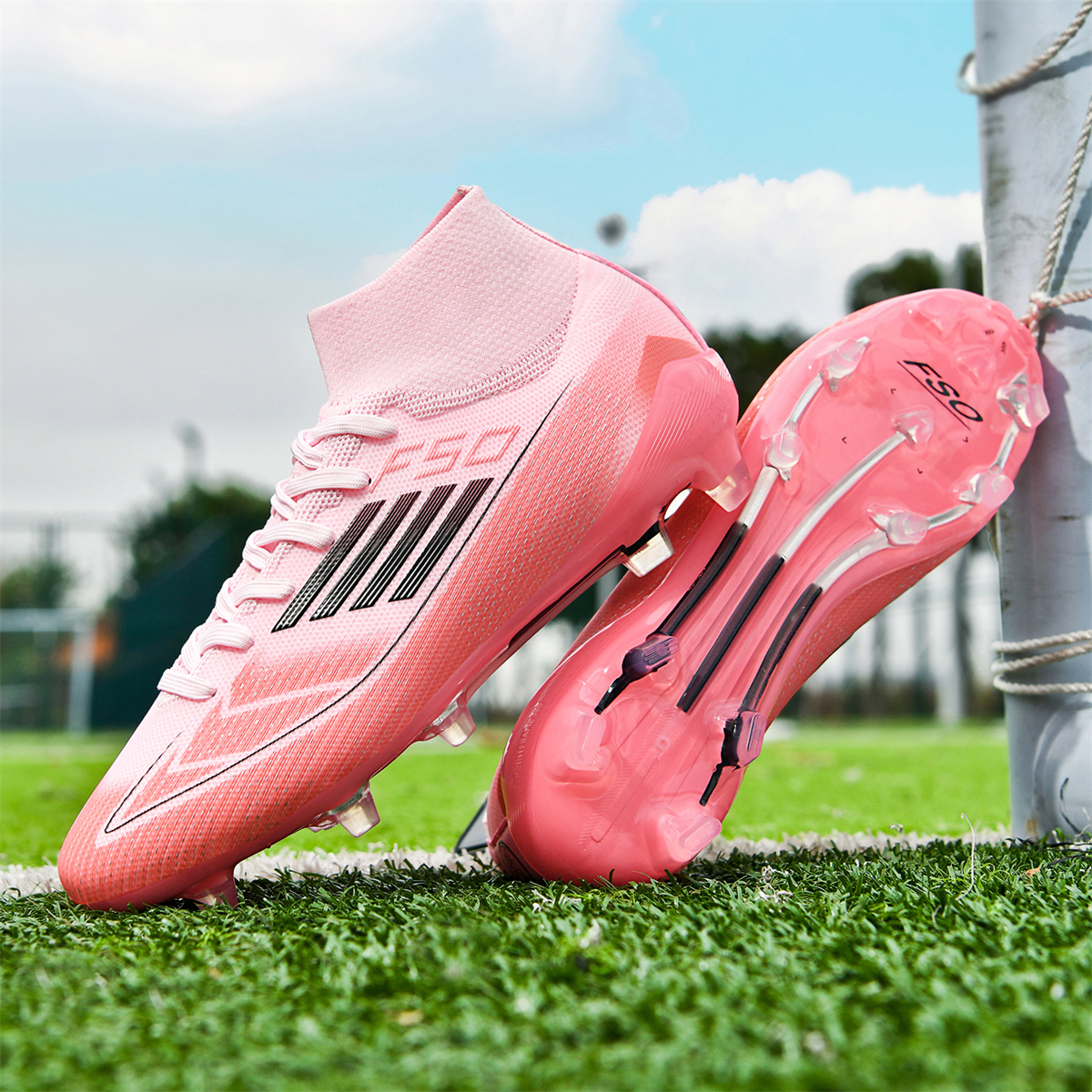 F004C-Stock High Top FG Football Shoes,EU Sizes 35-45 — 10