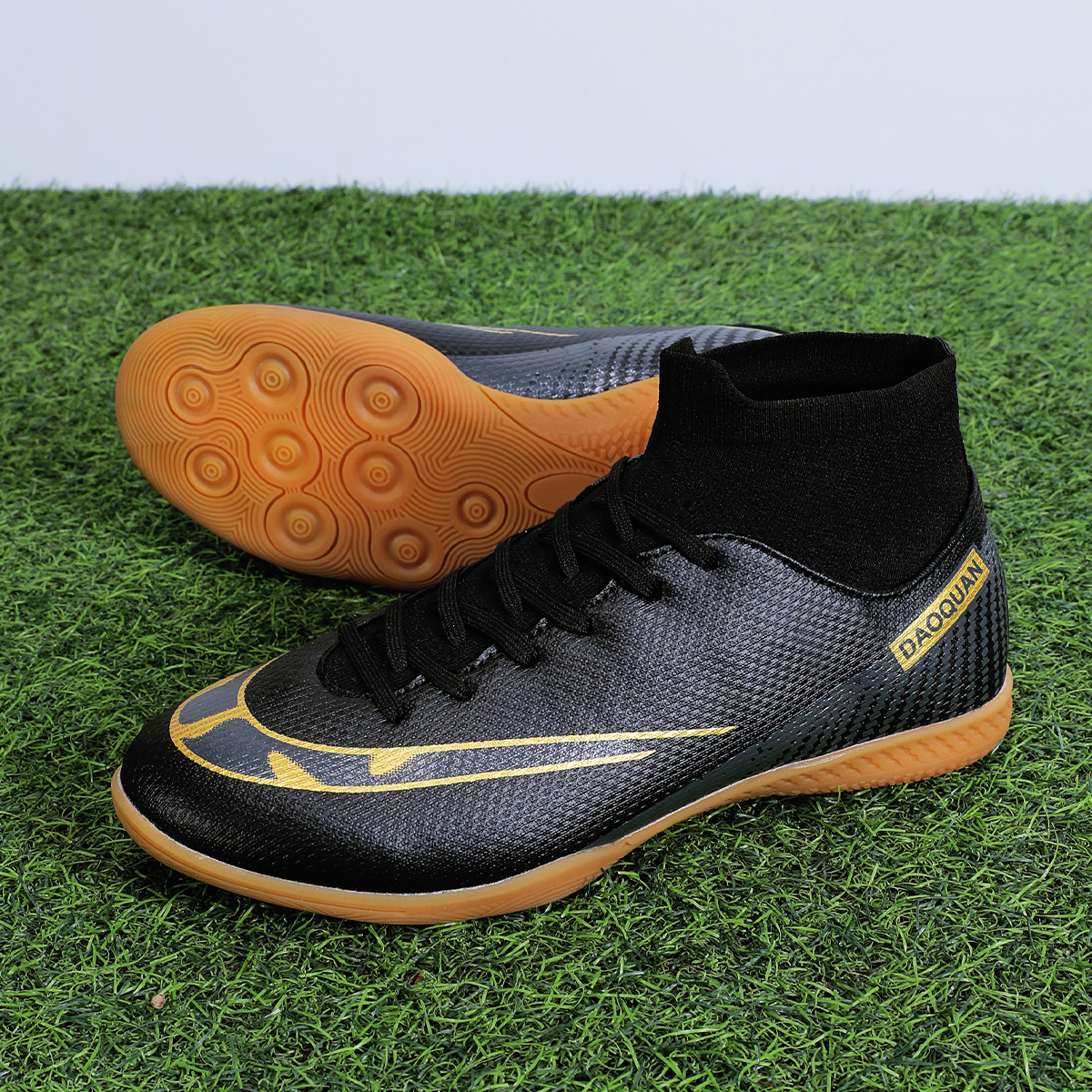 2150P-High-Cut Flat-Sole Lace-Up Soccer Cleats Sizes 35-45 — 9