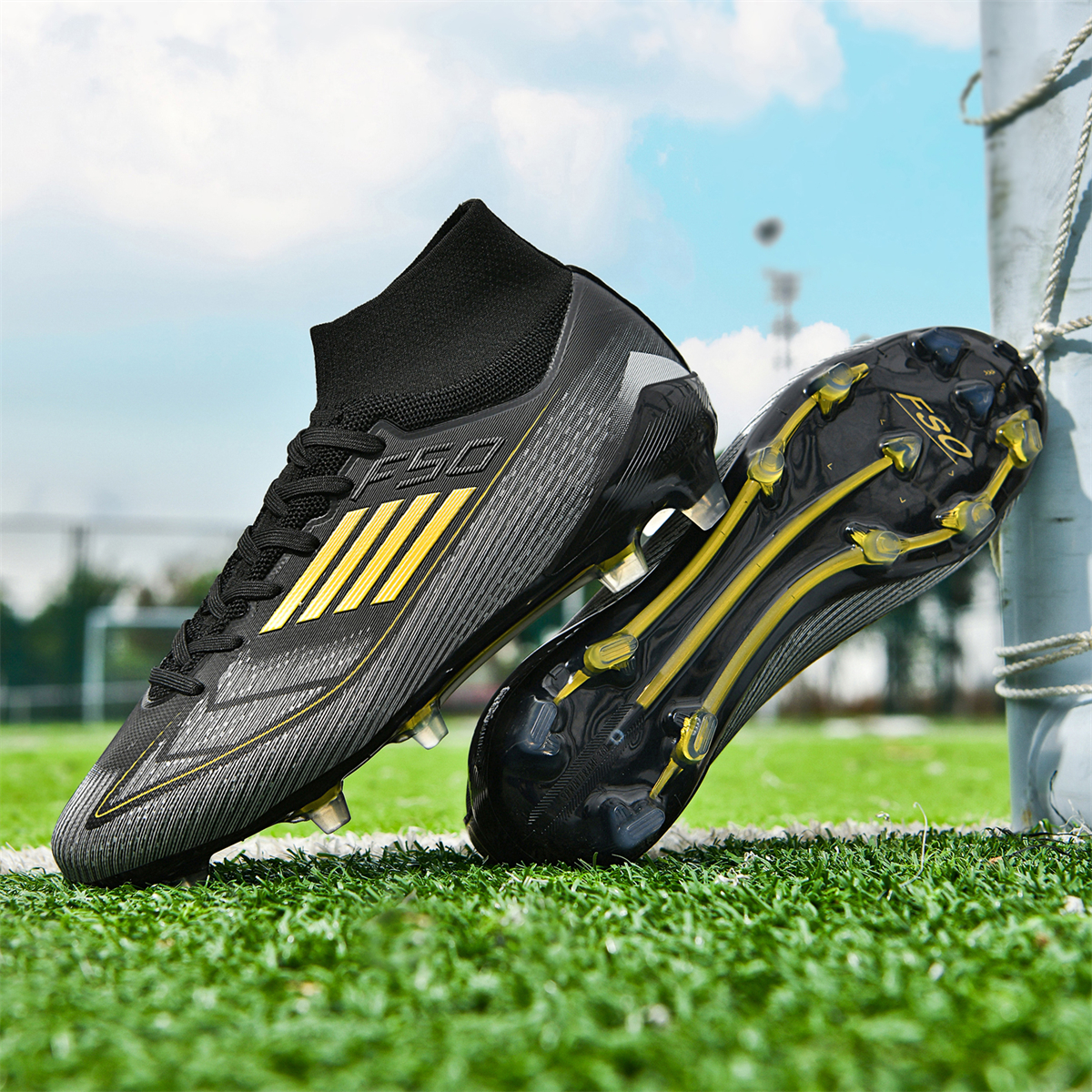 F004C-Stock High Top FG Football Shoes,EU Sizes 35-45 — 12