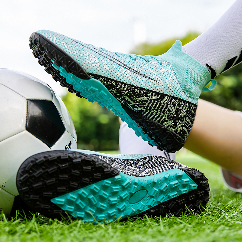 1160S-High-Cut TF Turf Soccer Shoes with PU Upper, Sizes 28-46 — 7