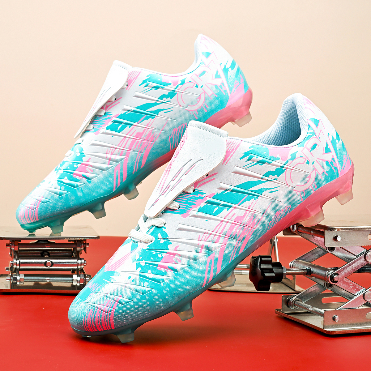 S-0377C-Stock Fold-Over Tongue FG Football Shoes — 13