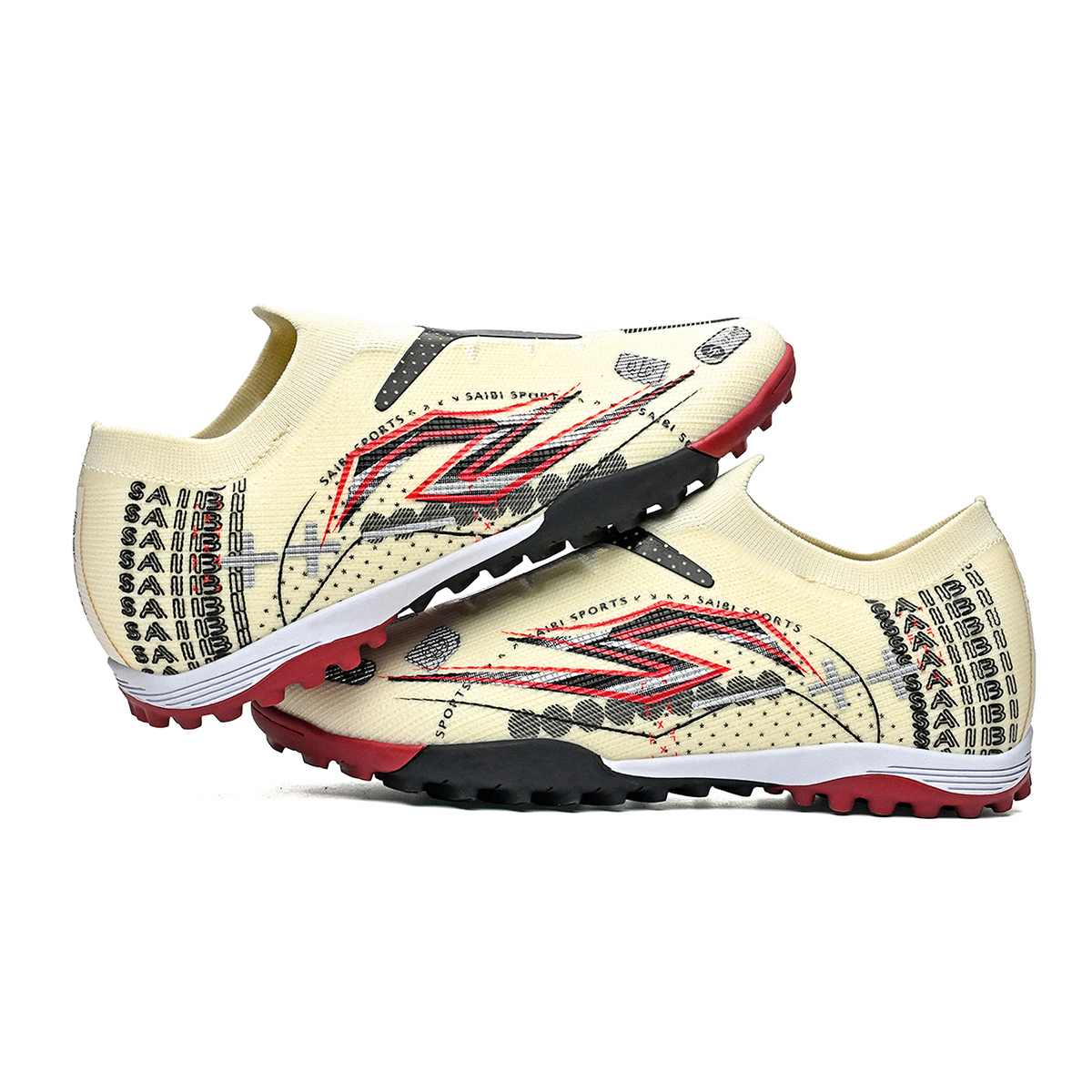 3942S-Stock Slip-on TF Football Shoes,EU Sizes 35-45 — 2