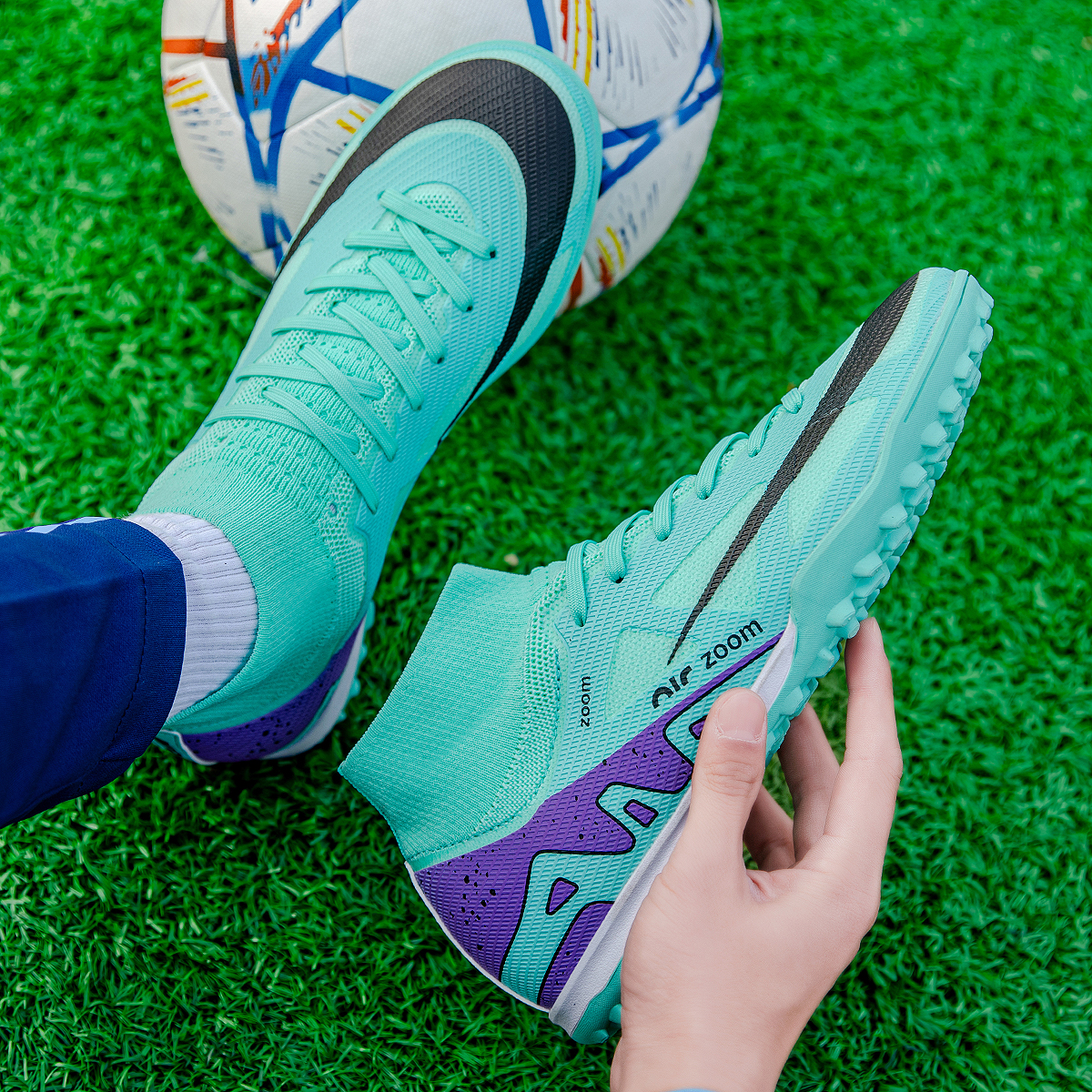 2440S-High-Cut Turf Soccer Cleats Sizes 35-45 — 6