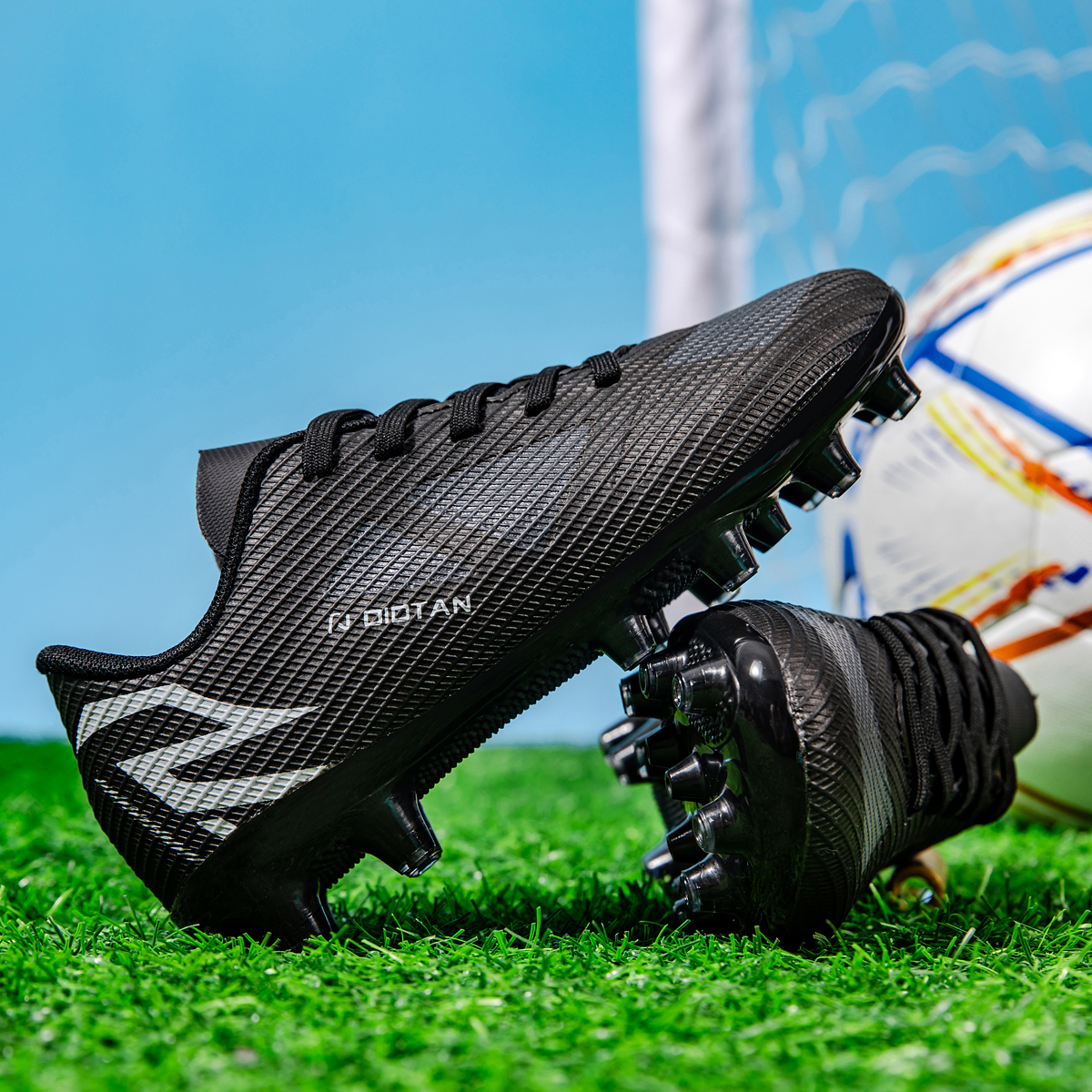 2450C-Lace-Up Low-Cut Long Stud Soccer Cleats Sizes 30-38 — 3