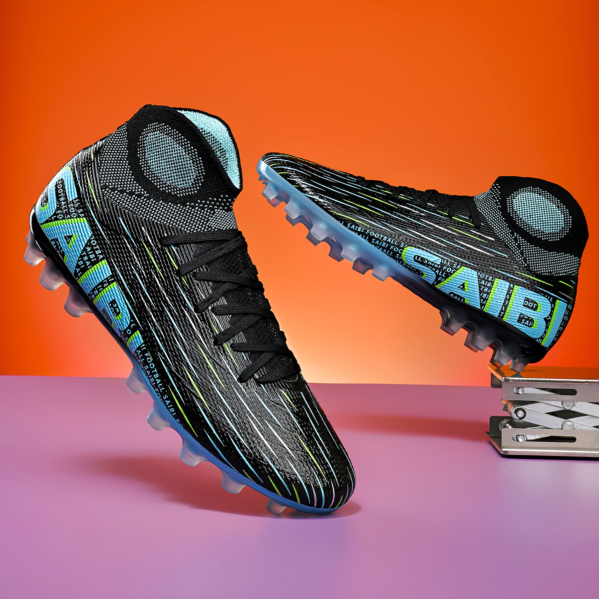 3820C-Stock High Heel AG Football Shoes,EU Sizes 35-45 — 4