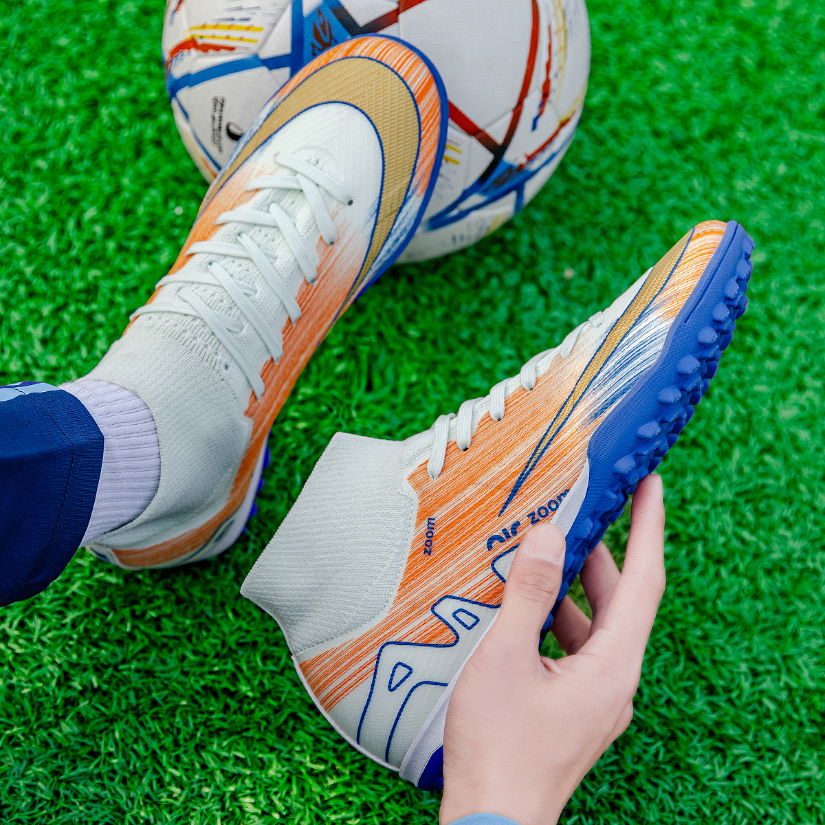2440S-High-Cut Turf Soccer Cleats Sizes 35-45 — 10