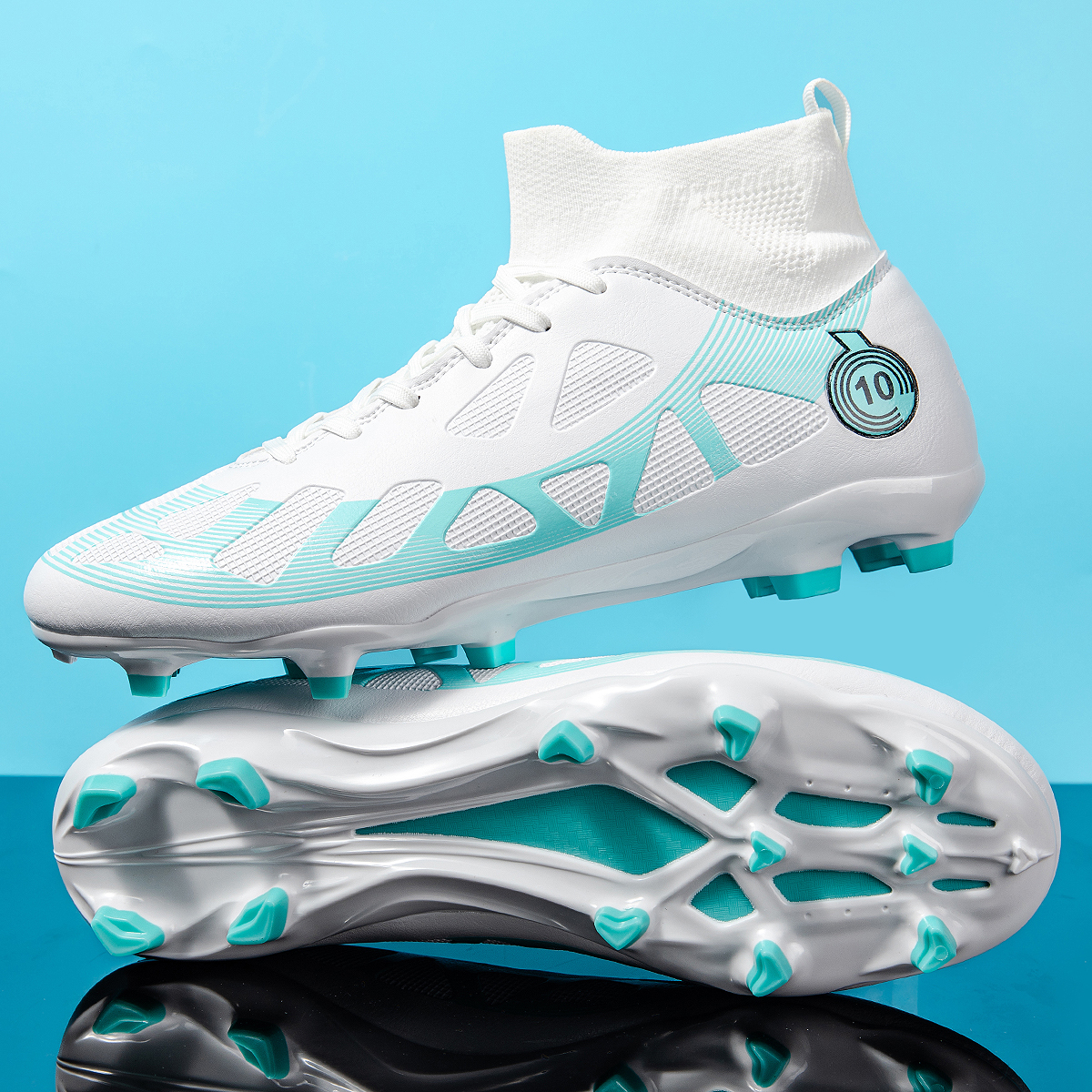 2509C-High-Cut Long Stud Soccer Cleats Sizes 35-46 — 6