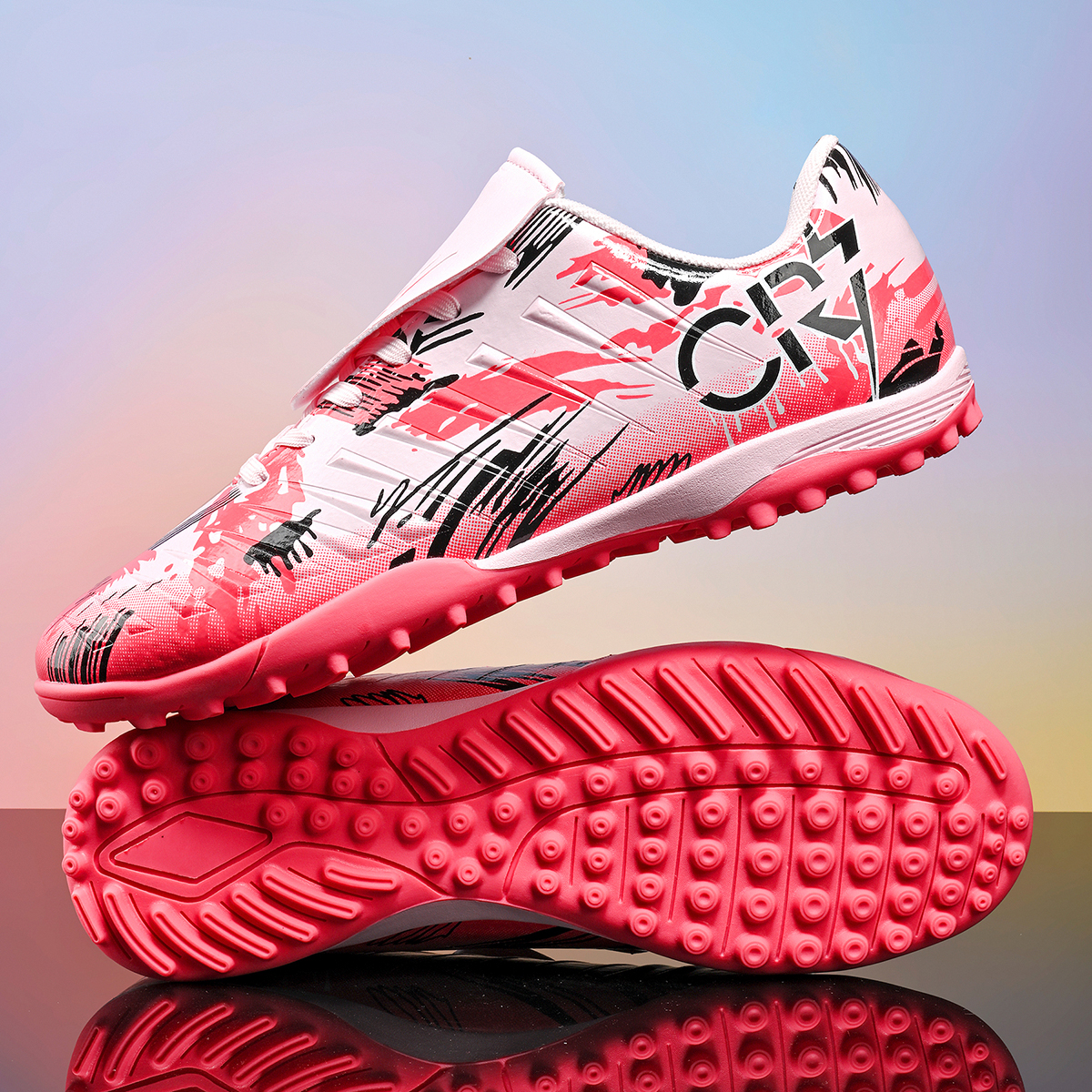 S-0377S-Stock Fold-Over Tongue TF Football Shoes — 2
