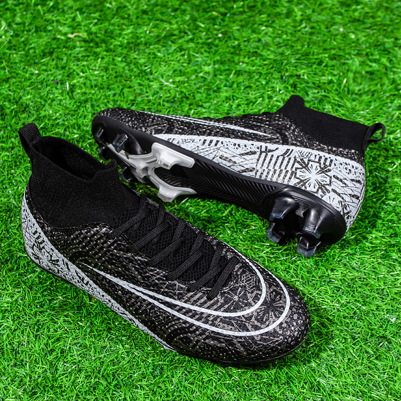 1160C-High-Cut Long-Stud Soccer Training Shoes, Sizes 28-46 — 6