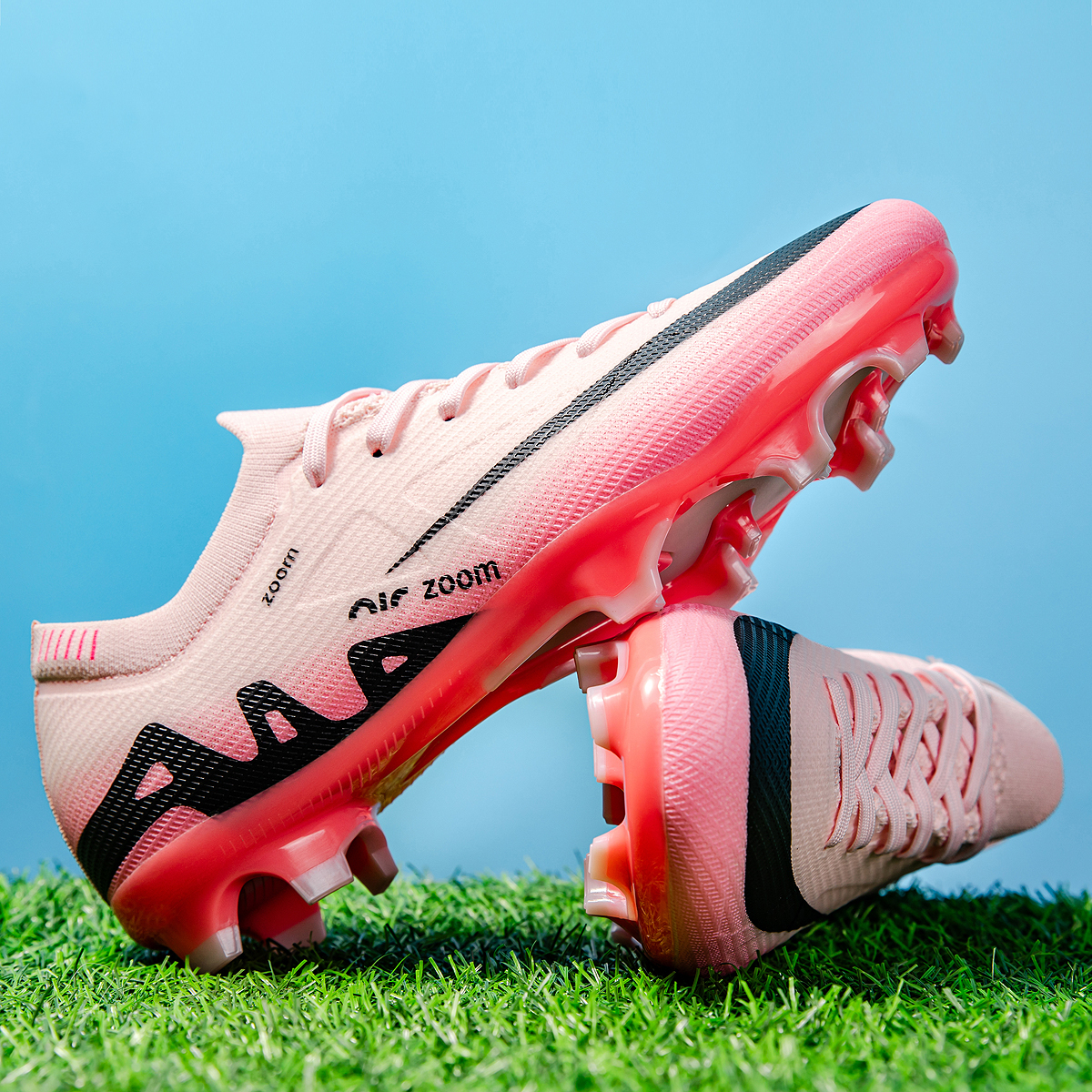 198C-TPU Seamless Upper Long Stud Soccer Shoes Football Cleats Sizes 35-45 — 10