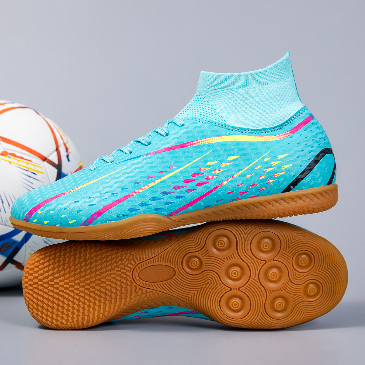 8070P-Stock Lace-up Football Shoes,EU Sizes 38-45 — 2