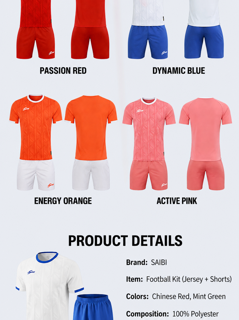 ZDF002-Stock Football Uniforms, Jersey & Shorts — 7