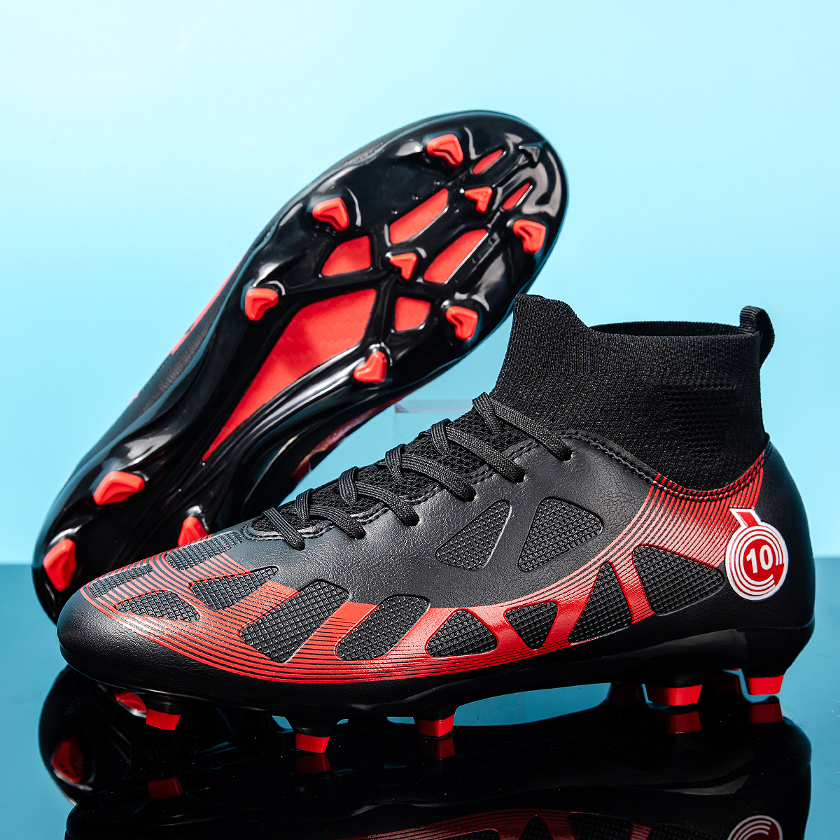 2509C-High-Cut Long Stud Soccer Cleats Sizes 35-46 — 3