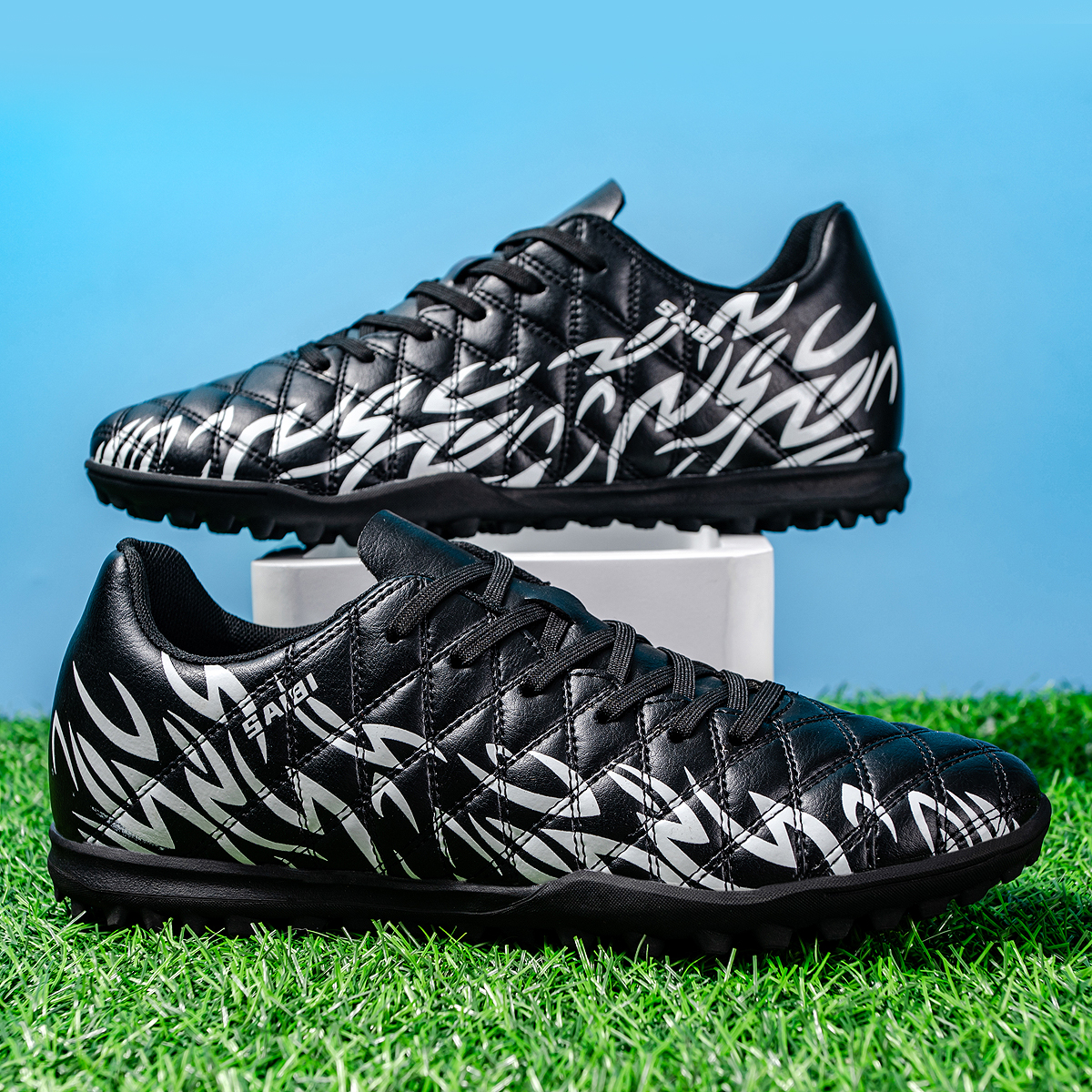 KJ01S-Stock Lace-up TF Football Shoes,EU 35-45 — 5
