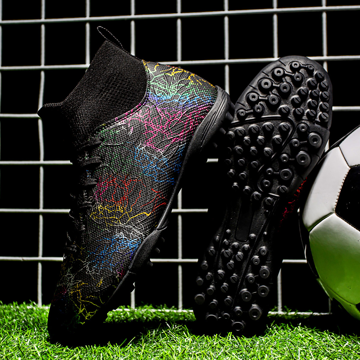 1986S-High-Cut Turf Soccer Cleats Sizes 32-46 — 2
