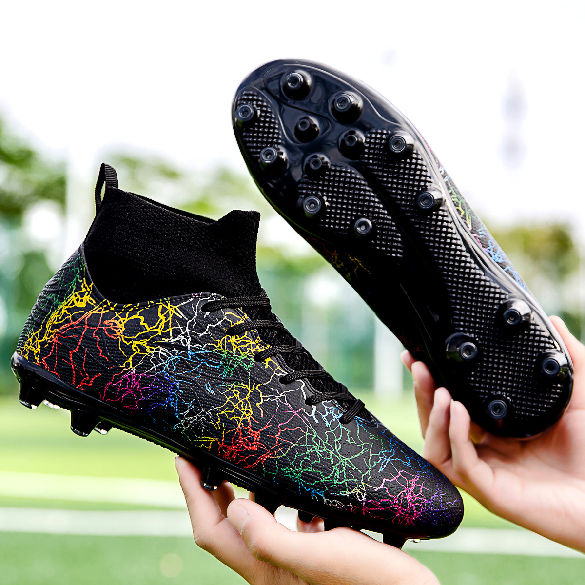 1986C-High-Cut Lace-Up Soccer Cleats Sizes 32-46 — 1