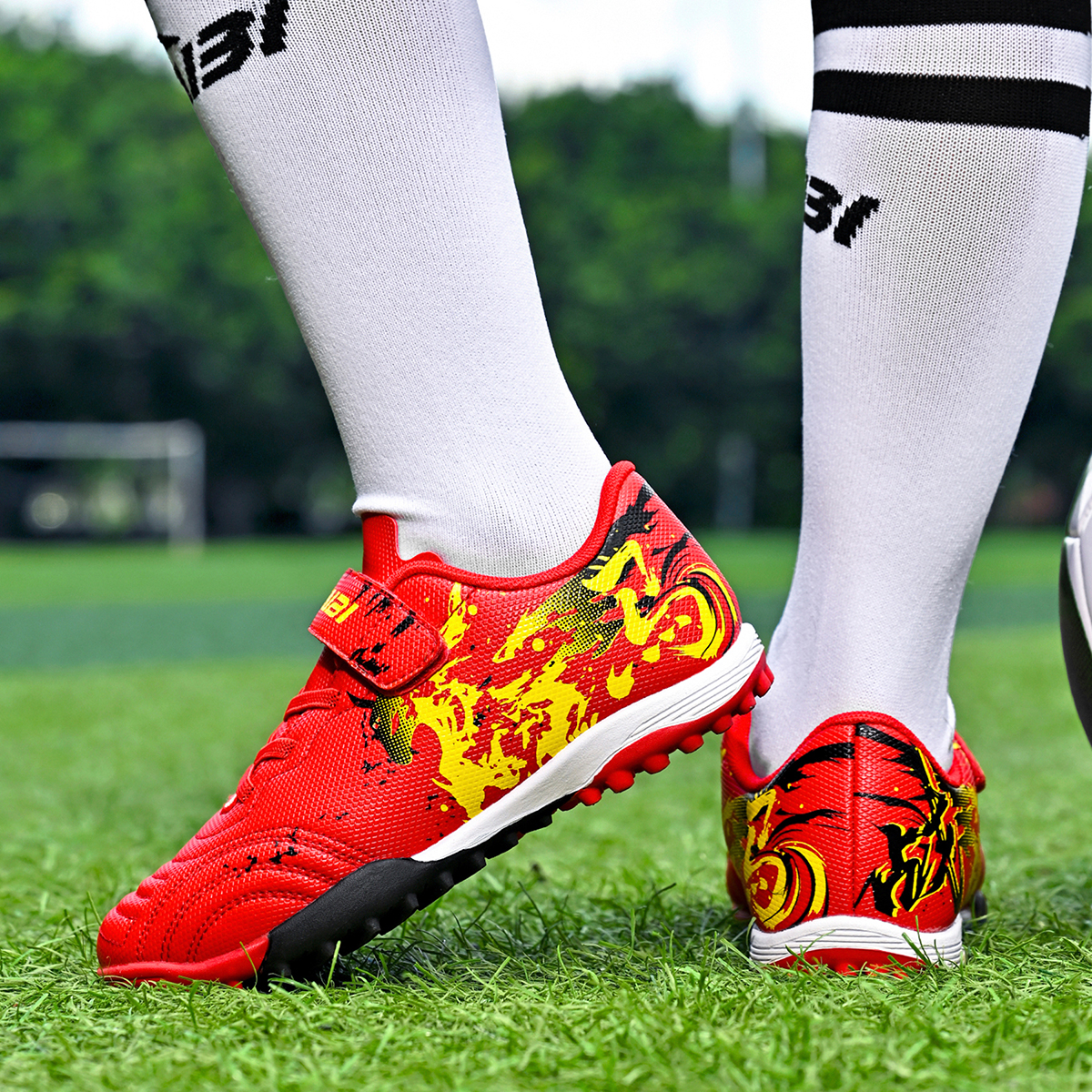 2370S-Kids' PU Upper Turf Soccer Cleats Sizes 30-38 — 13