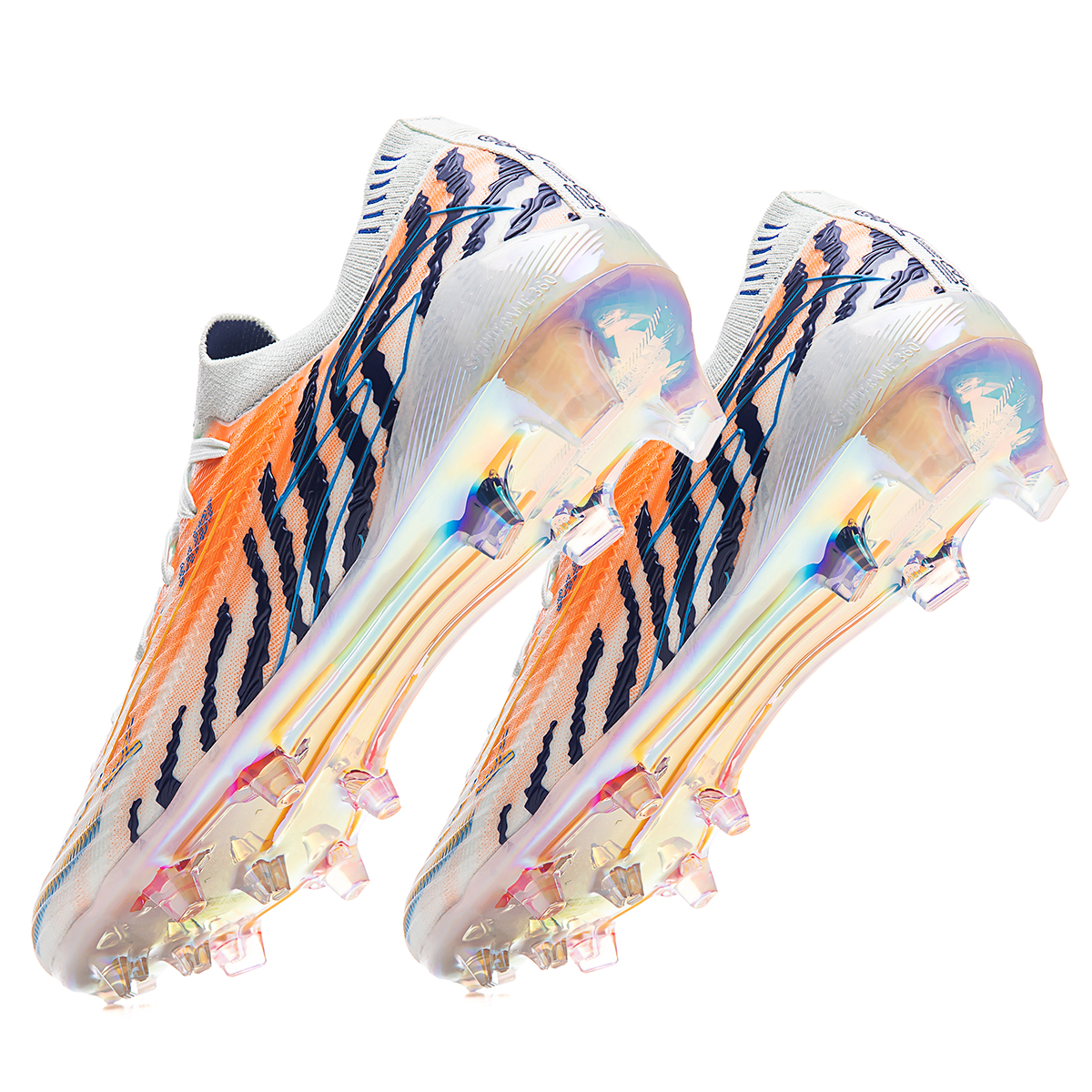 3649J032TM-Lace-Up Low-Cut Soccer Shoes with Holographic Gold Sole, Sizes 35-45 — 9